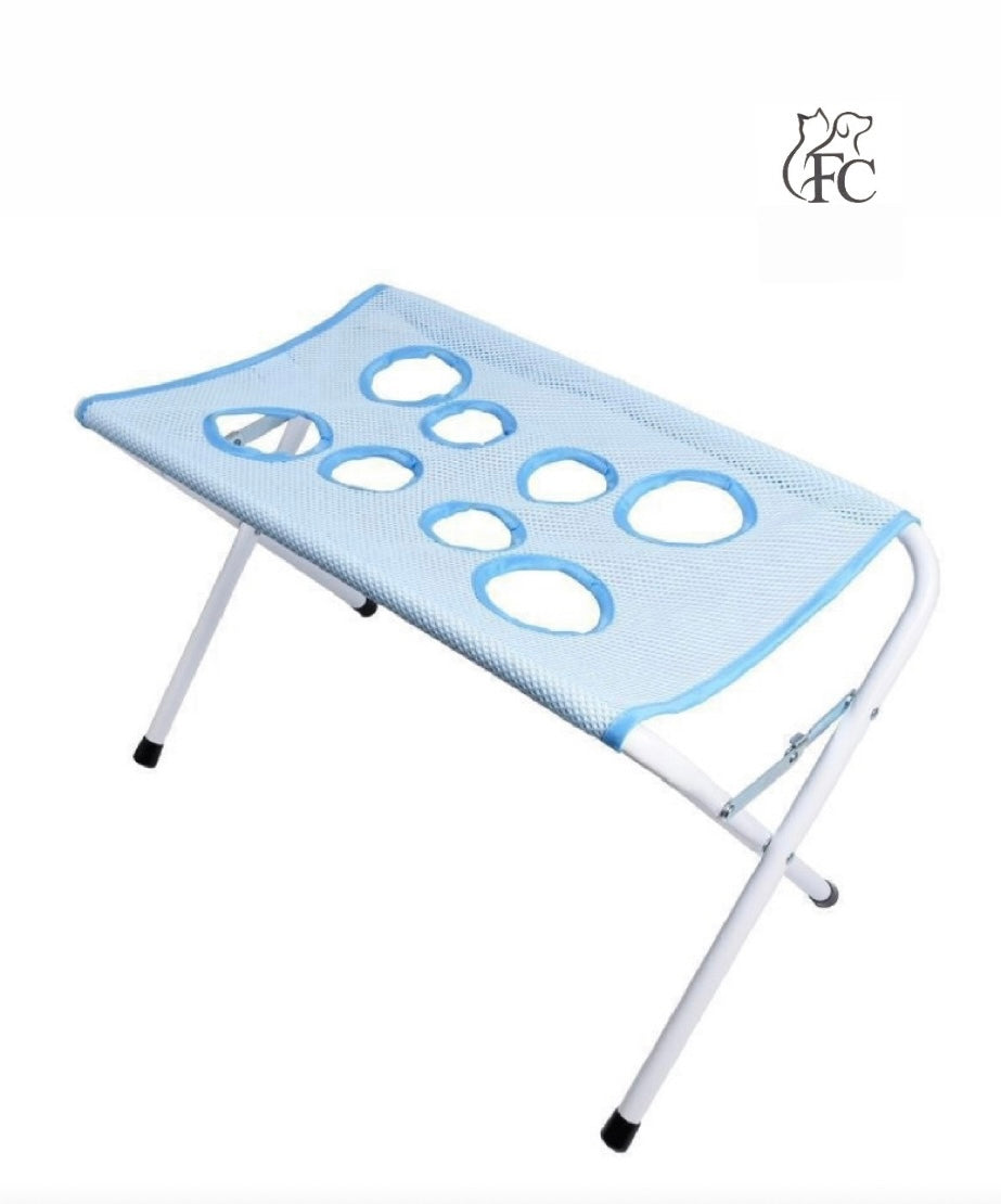 Foldable Pet Bathing Stand with Hammock - Adjustable Cat Dog Grooming Tub Support Frame Non-Slip Bathing Helper for Small Medium Animals